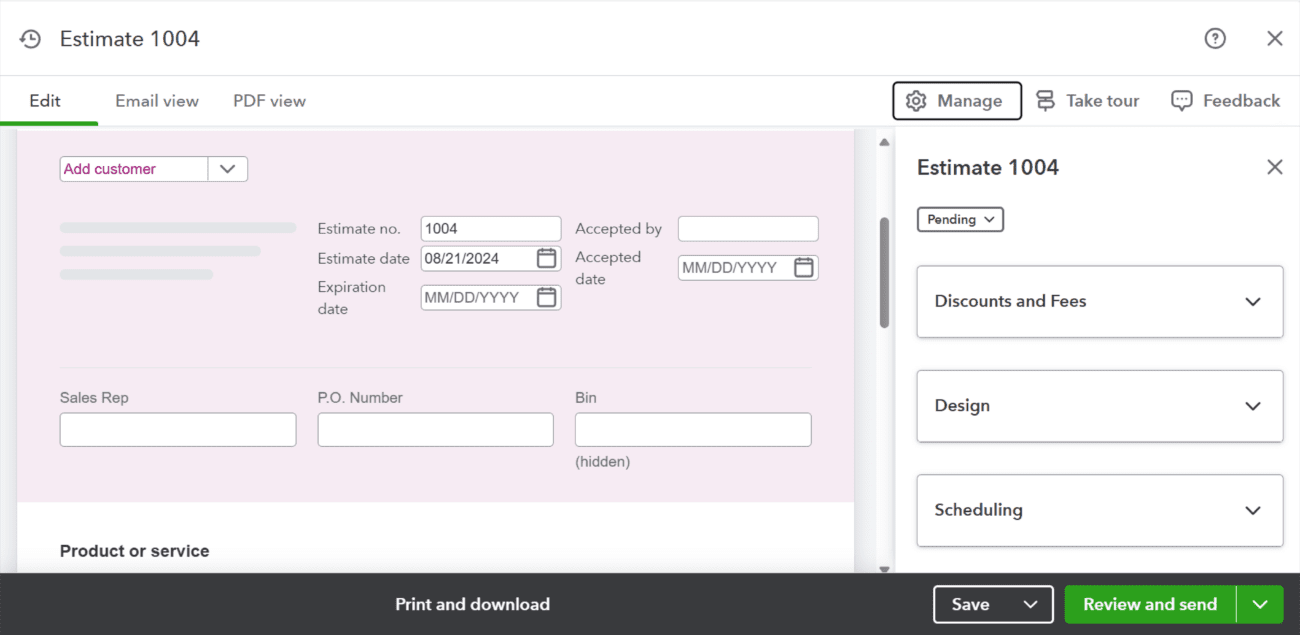 Quickbooks Sales Order Integration