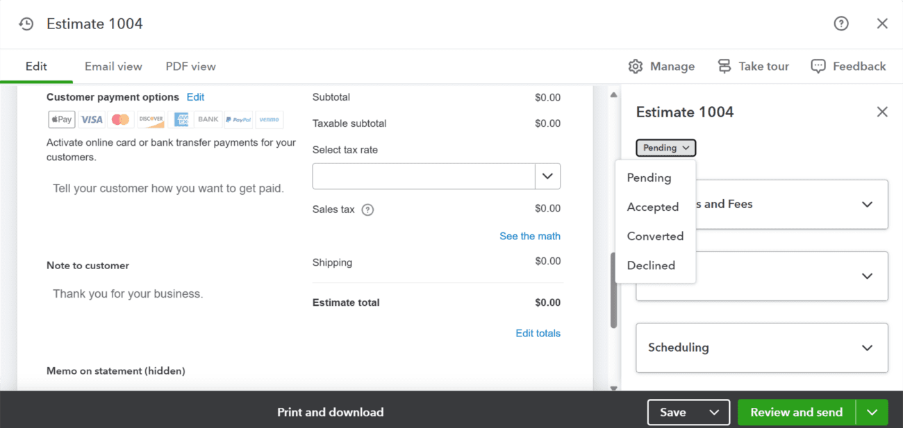 Quickbooks Sales Order Integration